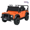[QLS-8605] Land Rover Defender 110 SVX Concept na akumulator 2x100W 24V/7Ah EVA bluetooth ekoskóra - pomarańczowy