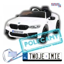 [SX2118] BMW M5 z funkcją DRIFT na akumulator 24V/7Ah pilot, siedzenie z PU, LED - biały [S]