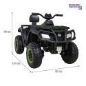 [S615] Quad ATV XT-speed 4x80W 24V/10Ah EVA, pokrowiec, LED, MP3 - zielony