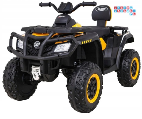 [S615] Quad ATV XT-speed 4x80W 24V/10Ah EVA, pokrowiec, LED, MP3 - żółty