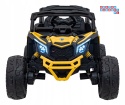 [CA003] Mocny Maverick ATV CAN-AM Buggy 4X200W 24V/10Ah EVA, pokrowiec, pilot LED, MP3, BT - żółty