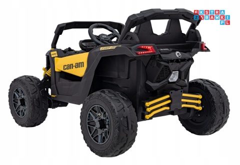 [CA003] Mocny Maverick ATV CAN-AM Buggy 4X200W 24V/10Ah EVA, pokrowiec, pilot LED, MP3, BT - żółty