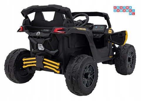 [CA003] Mocny Maverick ATV CAN-AM Buggy 4X200W 24V/10Ah EVA, pokrowiec, pilot LED, MP3, BT - żółty