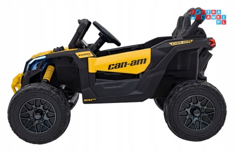 [CA003] Mocny Maverick ATV CAN-AM Buggy 4X200W 24V/10Ah EVA, pokrowiec, pilot LED, MP3, BT - żółty