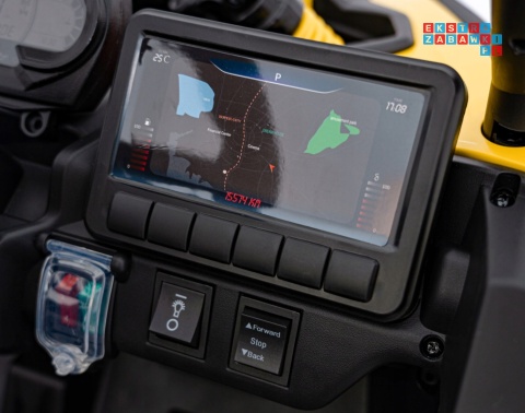 [CA003] Mocny Maverick ATV CAN-AM Buggy 4X200W 24V/10Ah EVA, pokrowiec, pilot LED, MP3, BT - żółty