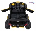 [CA003] Mocny Maverick ATV CAN-AM Buggy 4X200W 24V/10Ah EVA, pokrowiec, pilot LED, MP3, BT - żółty