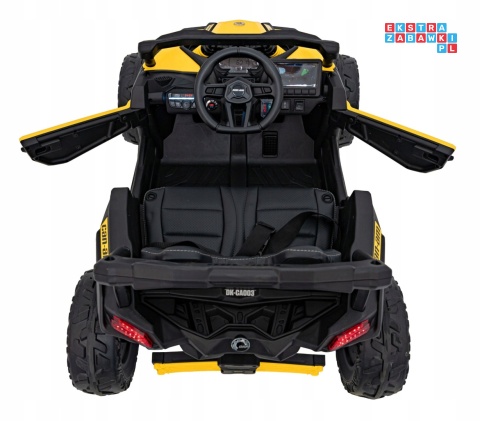 [CA003] Mocny Maverick ATV CAN-AM Buggy 4X200W 24V/10Ah EVA, pokrowiec, pilot LED, MP3, BT - żółty
