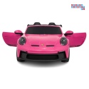 [DK-P911.MP4] Auto Porsche 911 GT3 na akumulator 4x200W 24V/10Ah Odtwarzacz MP4 Bluetooth ekoskóra - różowy
