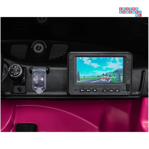 [DK-P911.MP4] Auto Porsche 911 GT3 na akumulator 4x200W 24V/10Ah Odtwarzacz MP4 Bluetooth ekoskóra - różowy