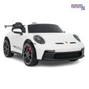 [DK-P911.STRONG.MP4] Auto Porsche 911 GT3 na akumulator 2x280W 24V/10Ah Ciche silniki Odtwarzacz MP4 - biały