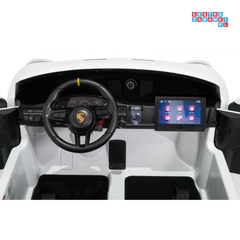 [DK-P911.STRONG.MP4] Auto Porsche 911 GT3 na akumulator 2x280W 24V/10Ah Ciche silniki Odtwarzacz MP4 - biały