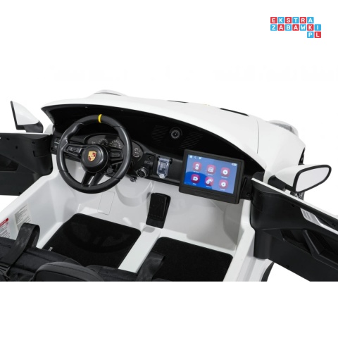 [DK-P911.STRONG.MP4] Auto Porsche 911 GT3 na akumulator 2x280W 24V/10Ah Ciche silniki Odtwarzacz MP4 - biały