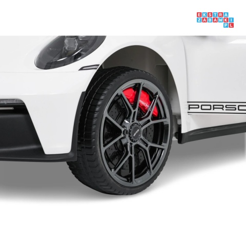 [DK-P911.STRONG.MP4] Auto Porsche 911 GT3 na akumulator 2x280W 24V/10Ah Ciche silniki Odtwarzacz MP4 - biały