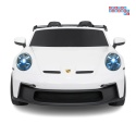 [DK-P911.STRONG] Auto Porsche 911 GT3 na akumulator 2x280W 24V/10Ah Ciche silniki Bluetooth pilot - biały