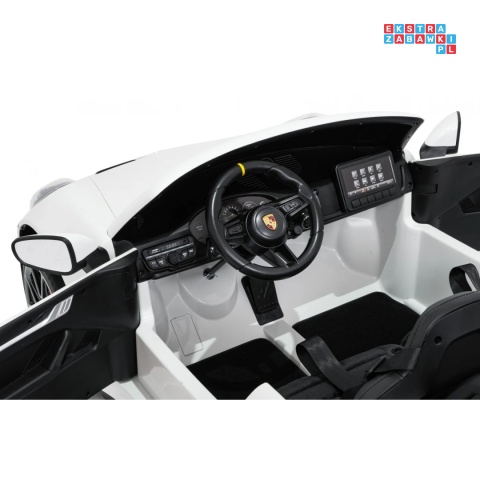 [DK-P911.STRONG] Auto Porsche 911 GT3 na akumulator 2x280W 24V/10Ah Ciche silniki Bluetooth pilot - biały