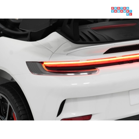 [DK-P911.STRONG] Auto Porsche 911 GT3 na akumulator 2x280W 24V/10Ah Ciche silniki Bluetooth pilot - biały