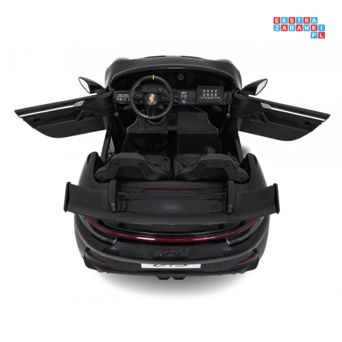 [DK-P911.STRONG] Auto Porsche 911 GT3 na akumulator 2x280W 24V/10Ah Ciche silniki Bluetooth pilot - czarny