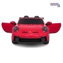 [DK-P911.STRONG] Auto Porsche 911 GT3 na akumulator 2x280W 24V/10Ah Ciche silniki Bluetooth pilot - czerwony