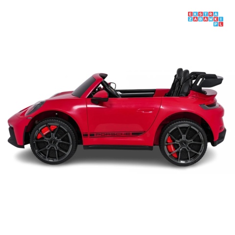 [DK-P911.STRONG] Auto Porsche 911 GT3 na akumulator 2x280W 24V/10Ah Ciche silniki Bluetooth pilot - czerwony