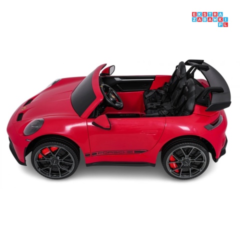 [DK-P911.STRONG] Auto Porsche 911 GT3 na akumulator 2x280W 24V/10Ah Ciche silniki Bluetooth pilot - czerwony