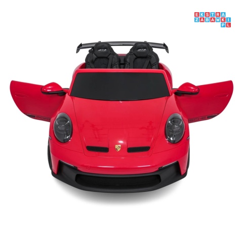 [DK-P911.STRONG] Auto Porsche 911 GT3 na akumulator 2x280W 24V/10Ah Ciche silniki Bluetooth pilot - czerwony