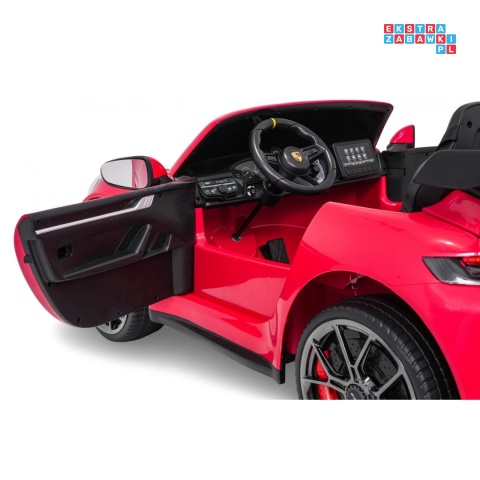 [DK-P911.STRONG] Auto Porsche 911 GT3 na akumulator 2x280W 24V/10Ah Ciche silniki Bluetooth pilot - czerwony
