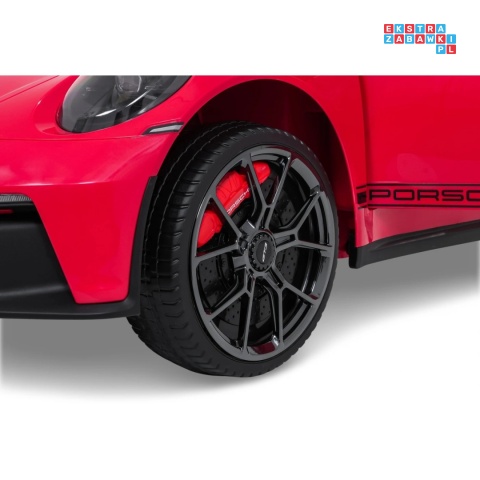 [DK-P911.STRONG] Auto Porsche 911 GT3 na akumulator 2x280W 24V/10Ah Ciche silniki Bluetooth pilot - czerwony