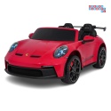 [DK-P911.STRONG] Auto Porsche 911 GT3 na akumulator 2x280W 24V/10Ah Ciche silniki Bluetooth pilot - czerwony