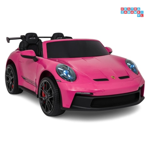 [DK-P911.STRONG] Auto Porsche 911 GT3 na akumulator 2x280W 24V/10Ah Ciche silniki Bluetooth pilot - różowy
