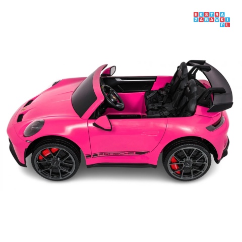 [DK-P911.STRONG] Auto Porsche 911 GT3 na akumulator 2x280W 24V/10Ah Ciche silniki Bluetooth pilot - różowy