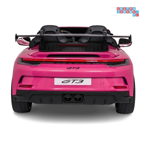 [DK-P911.STRONG] Auto Porsche 911 GT3 na akumulator 2x280W 24V/10Ah Ciche silniki Bluetooth pilot - różowy
