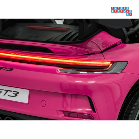 [DK-P911.STRONG] Auto Porsche 911 GT3 na akumulator 2x280W 24V/10Ah Ciche silniki Bluetooth pilot - różowy