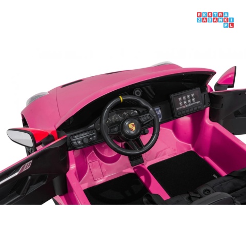 [DK-P911.STRONG] Auto Porsche 911 GT3 na akumulator 2x280W 24V/10Ah Ciche silniki Bluetooth pilot - różowy