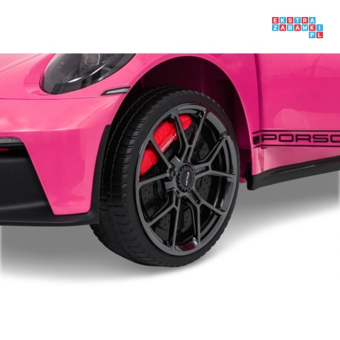 [DK-P911.STRONG] Auto Porsche 911 GT3 na akumulator 2x280W 24V/10Ah Ciche silniki Bluetooth pilot - różowy