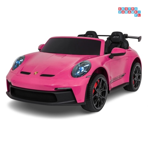 [DK-P911.STRONG] Auto Porsche 911 GT3 na akumulator 2x280W 24V/10Ah Ciche silniki Bluetooth pilot - różowy