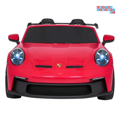 [DK-P911.STRONG.MP4] Auto Porsche 911 GT3 na akumulator 2x280W 24V/10Ah Ciche silniki Odtwarzacz MP4 - czerwony