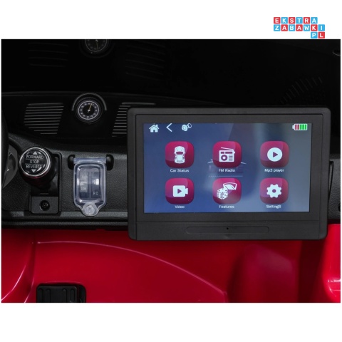 [DK-P911.STRONG.MP4] Auto Porsche 911 GT3 na akumulator 2x280W 24V/10Ah Ciche silniki Odtwarzacz MP4 - czerwony