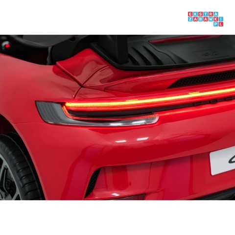 [DK-P911.STRONG.MP4] Auto Porsche 911 GT3 na akumulator 2x280W 24V/10Ah Ciche silniki Odtwarzacz MP4 - czerwony
