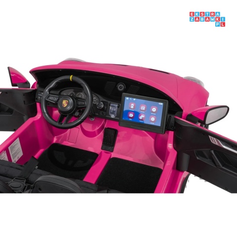 [DK-P911.STRONG.MP4] Auto Porsche 911 GT3 na akumulator 2x280W 24V/10Ah Ciche silniki Odtwarzacz MP4 - różowy