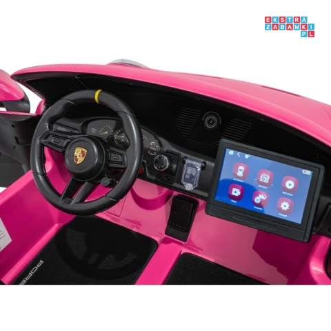 [DK-P911.STRONG.MP4] Auto Porsche 911 GT3 na akumulator 2x280W 24V/10Ah Ciche silniki Odtwarzacz MP4 - różowy