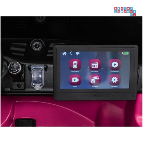 [DK-P911.STRONG.MP4] Auto Porsche 911 GT3 na akumulator 2x280W 24V/10Ah Ciche silniki Odtwarzacz MP4 - różowy