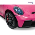 [DK-P911.STRONG.MP4] Auto Porsche 911 GT3 na akumulator 2x280W 24V/10Ah Ciche silniki Odtwarzacz MP4 - różowy
