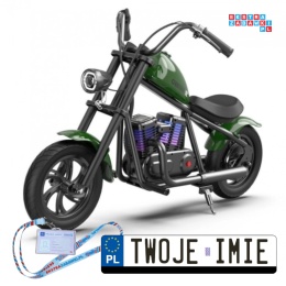 [HG1020473] Motocykl Hyper Gogo Cruiser 12 Plus na akumulator 22V/5.2Ah 160W - zielony