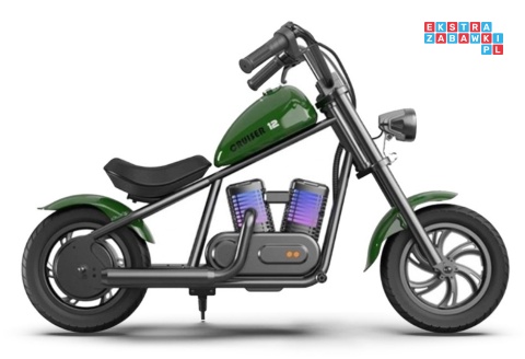 [HG1020473] Motocykl Hyper Gogo Cruiser 12 Plus na akumulator 22V/5.2Ah 160W - zielony