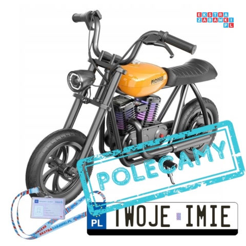 [HG1034186] Motocykl Hyper Gogo Pioneer 12 Plus na akumulator 22V 160W - pomarańczowy