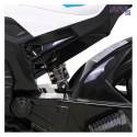 [JT5001] Motocykl BMW HP4 na akumulator 12V/7Ah 2x35W ekoskóra EVA panel dźwiękowy - niebieski