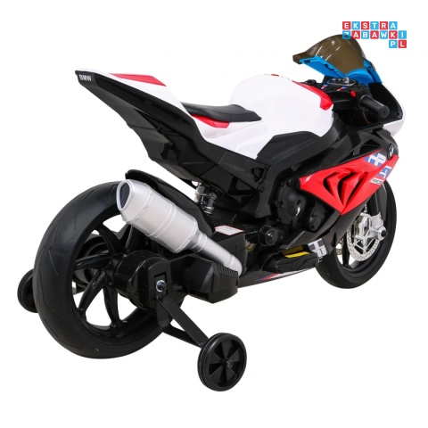 [JT5001] Motocykl BMW HP4 na akumulator 12V/7Ah 2x35W ekoskóra EVA panel dźwiękowy - czerwony