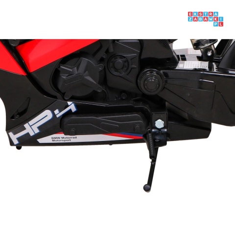 [JT5001] Motocykl BMW HP4 na akumulator 12V/7Ah 2x35W ekoskóra EVA panel dźwiękowy - czerwony