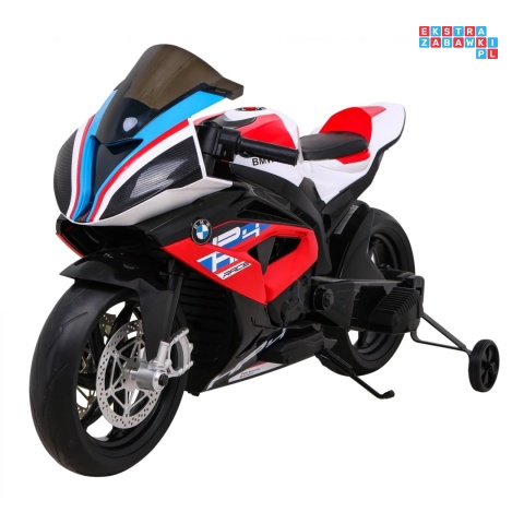 [JT5001] Motocykl BMW HP4 na akumulator 12V/7Ah 2x35W ekoskóra EVA panel dźwiękowy - czerwony