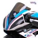 [JT5001] Motocykl BMW HP4 na akumulator 12V/7Ah 2x35W ekoskóra EVA panel dźwiękowy - biały